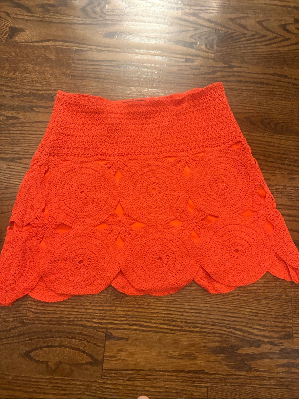 VICI bright Orange textured skirt in size medium